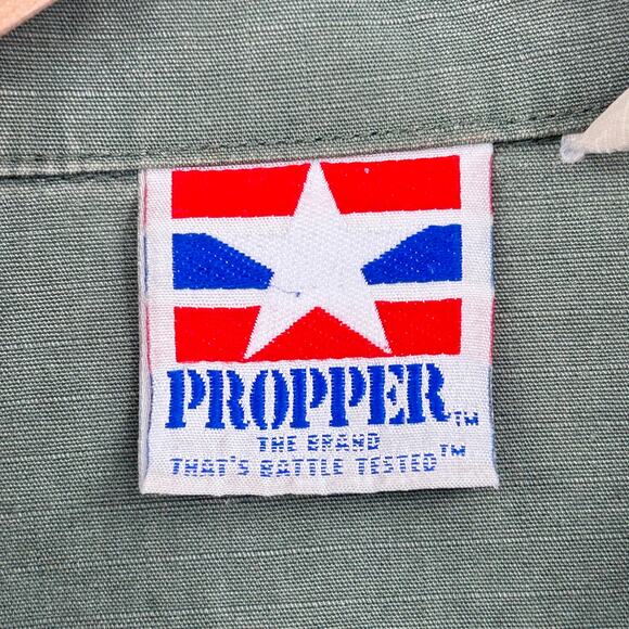 Vintage 60’s Propper Military Combat Coat Men’s Distressed Field Jacket Olive L - Picture 3 of 12